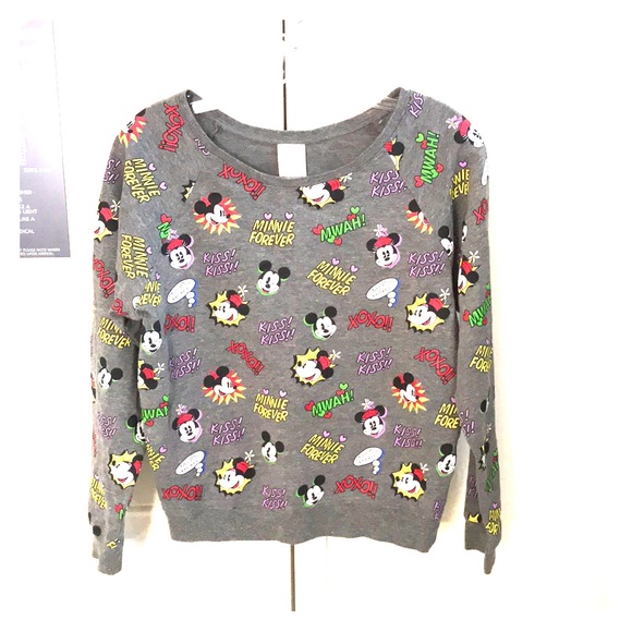 Disney Other - Disney Mikey and Mini long sleeve grey tee M